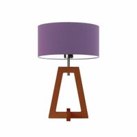 Lampka CLIO abażur fioletowy stelaż mahoniowy