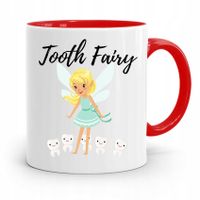 Kubek Czerwony Prezent Dentysty Tooth Fairy Z Nadrukiem Ze Zdjęciem