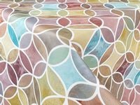 Obrus Cerata Tekstylna TEX Kolorowe Kręgi, 140cm x 10cm CA508