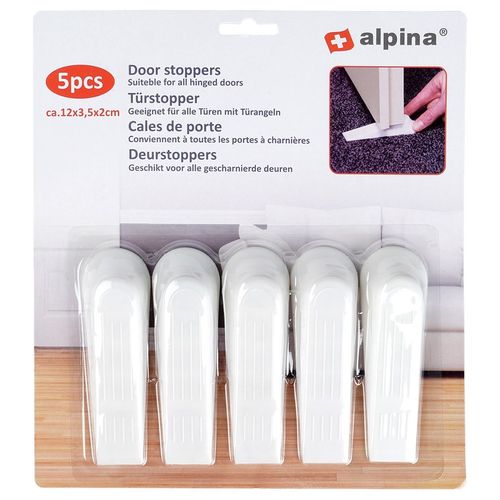 Stoper do drzwi biały 5 szt. na Arena.pl