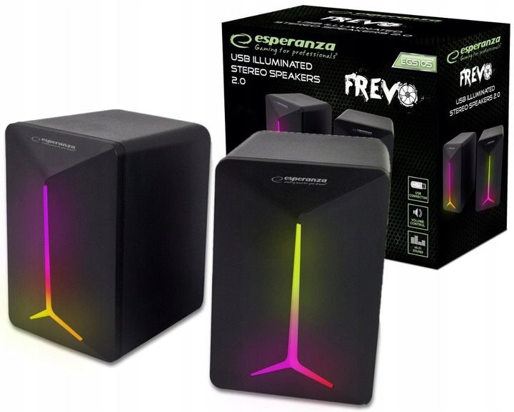 GŁOŚNIKI KOMPUTEROWE LED 2.0 DO KOMPUTERA LAPTOPA USB 5W MINI JACK 3.5 mm zdjęcie 1