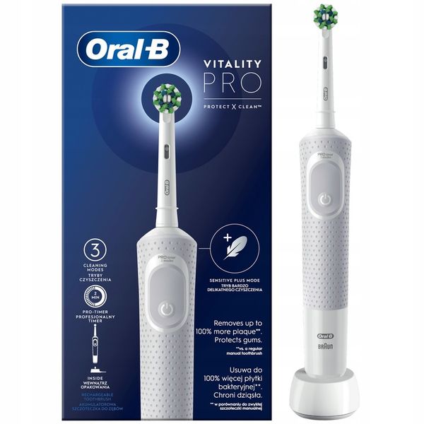 Szczoteczka Elektryczna do Zębów Oral-B Vitality Pro D103 Box Biała zdjęcie 1