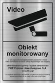 Tabliczka Tablica MONITORING OBIEKT MONITOROWANY TWÓJ NAPIS 30x20 cm