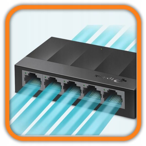 ENERGOOSZCZĘDNY SWITCH Tp-Link LS1005G 5x1GBit 1GB SWITCH SIECIOWY KOMPAKT zdjęcie 3