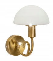 LAMPA ŚCIENNA METALOWA ZŁOTA 15X23X22 CM ZASILANIE SIECIOWE IP20