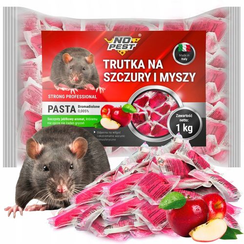 MOCNA SILNA TRUTKA NA SZCZURY MYSZY CZERWONA PASTA BROMADIOLONE NO na Arena.pl