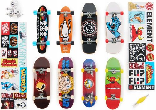 TECH DECK 8 DESKOROLEK FINGERBOARD ZESTAW FLIP ELEMENT BLIND TOY na Arena.pl