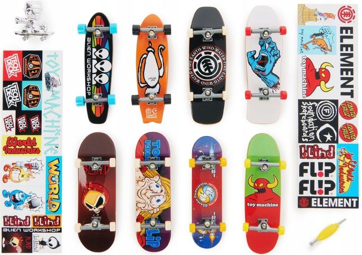 TECH DECK 8 DESKOROLEK FINGERBOARD ZESTAW FLIP ELEMENT BLIND TOY zdjęcie 2