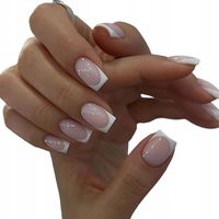Paznokcie PRESS ON NAILS TIPSY 24 FRENCH kwadrat klasyczny