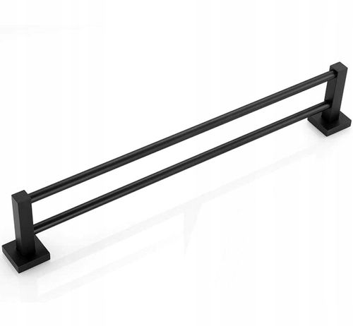 Wieszak Ścienny Łazienkowy Na Ręczniki Czarny 40Cm na Arena.pl