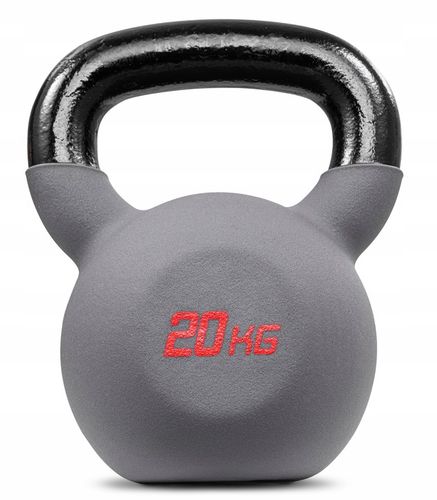 Kettlebell żeliwny 20kg kettle odważnik ciężarek wytrzymały do ćwiczeń na Arena.pl