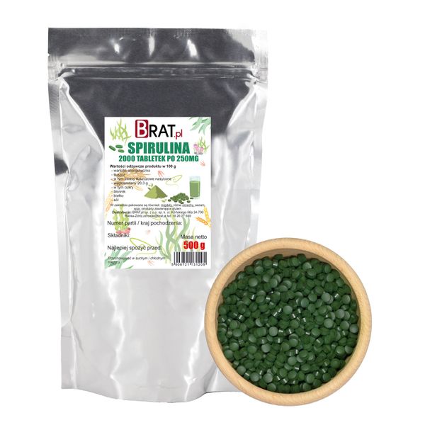 Spirulina 2000 tabletek 500g zdjęcie 1