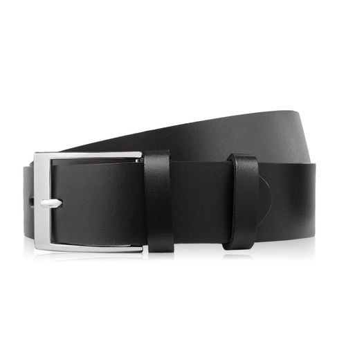 pasek męski skórzany czarny szeroki 120 cm ze srebrną klamrą paolo peruzzi na Arena.pl