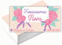 Wizytówki firmowe 100szt DUŻO RÓŻNYCH WZORÓW do wyboru KWIACIARNIA