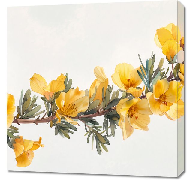 Obraz 70x70cm Żółte Kwiaty zdjęcie 1