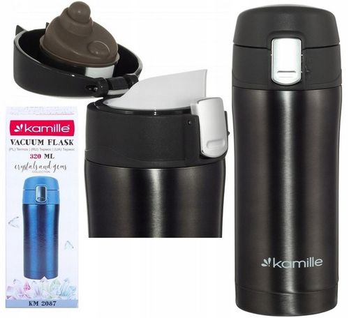 KUBEK TERMICZNY STALOWY TERMOS BIDON Z USTNIKIEM na Arena.pl