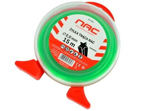 ŻYŁKA TNĄCA NAC DO KOS I PODKASZAREK ŚREDNICA 2 MM DŁUGOŚĆ 15 MB GWIAZDKA na Arena.pl