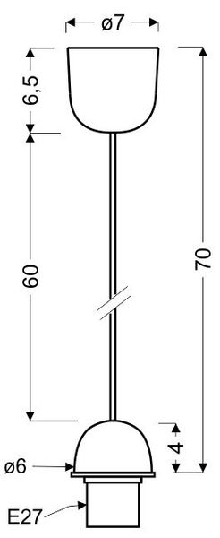 Linka biała z osłonką 1x60W E27 zdjęcie 2