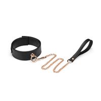 obróżka dark candy black collar with chain leash liebe seele