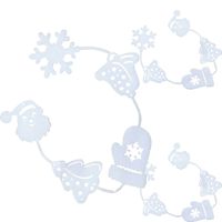 Dekoracja Świąteczna Okienna Ścienna Styropianowa Łańcuch Biały Lekki 3Szt