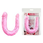 Żelowe Dildo Podwójne - Dwustronny Penis Double Dong - Fiolet