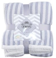 Koc szary w pasy 130x170cm