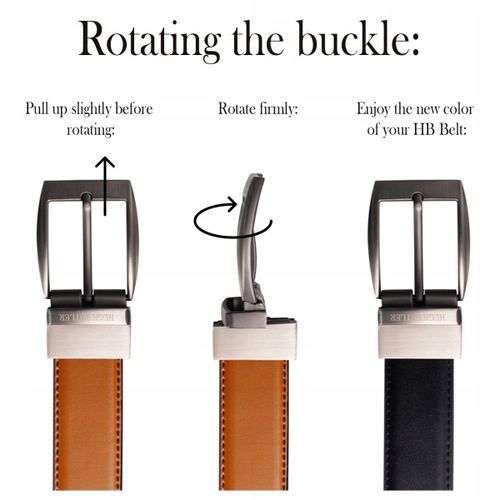 DWUSTRONNY SKÓRZANY PASEK DO SPODNI PASEK MĘSKI DO SPODNI Hugh Butler na Arena.pl