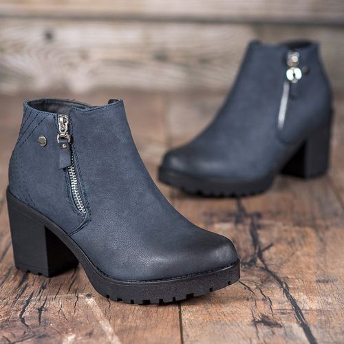 Granatowe Botki Na Platformie r.39 na Arena.pl