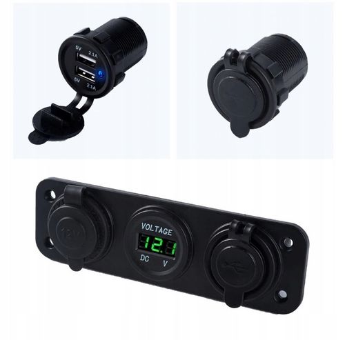 GNIAZDO ZAPALNICZKI SAMOCHÓD WOLTOMIERZ 2x USB 2A na Arena.pl