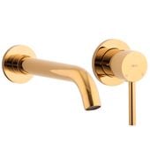 Bateria umywalkowa wannowa ścienna podtynkowa kran złoty - Yoka