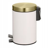 Kosz na śmieci łazienkowy 3L INSTILO biały ze złotą pokrywą