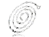 Elegancki srebrny ozdobny łańcuszek kawa mokka 45cm srebro 925 MOKKA21