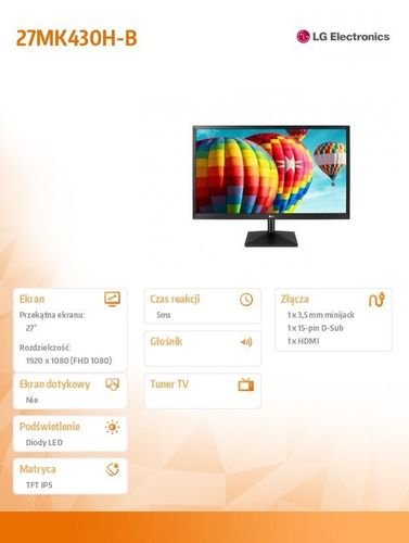 Monitor 27MK430H-B na Arena.pl
