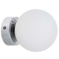 Loftowa LAMPA ścienna ASTRA 20774103 Kaspa szklana OPRAWA kinkiet kula chrom biała