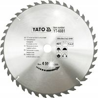 TARCZA WIDIOWA DO DREWNA 350x30mm 40 ZĘBÓW YATO