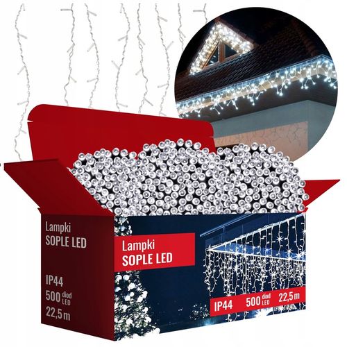 SOPLE LAMPKI CHOINKOWE 501 LED 22.5M ZEWNĘTRZNE ŚWIATEŁKA ŚWIĄTECZNE na Arena.pl