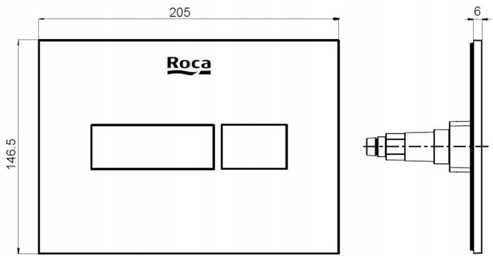 PRZYCISK SPŁUKUJĄCY WC BIAŁY POŁYSK ROCA DUPLO zdjęcie 5