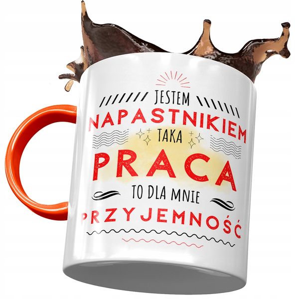 Kubek Pomarańczowy Dla Napastnika Na Prezent Z Nadrukiem Ze Zdjęciem zdjęcie 1