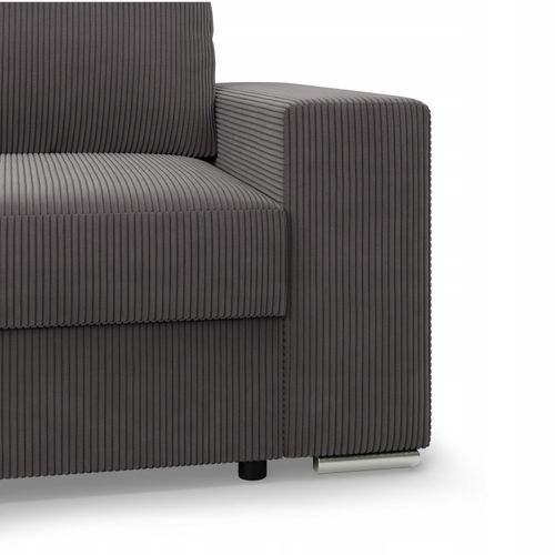 NAROŻNIK VELANO CIEMNY SZARY Rogówka KANAPA Rozkładana z Funkcją Spania na Arena.pl