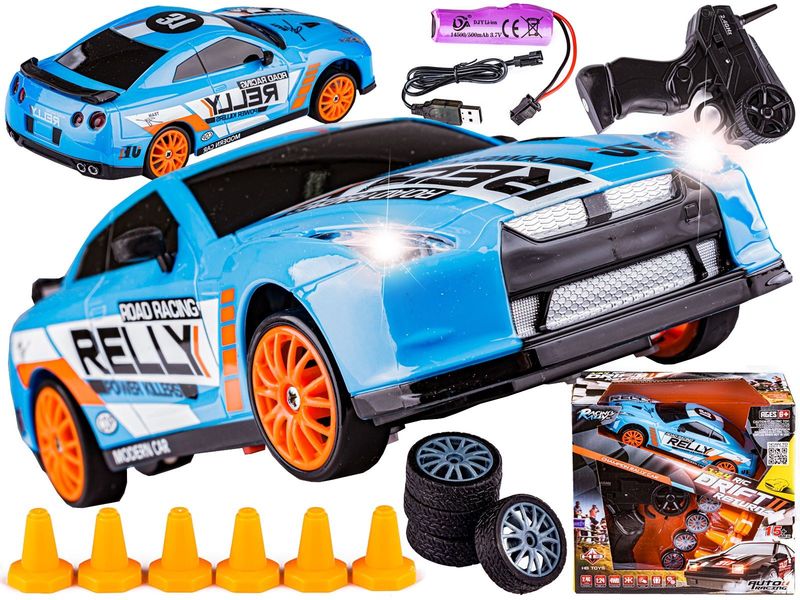 Samochód Do Driftu, Auto RC Drift 1:24 2,4 GHz 4WD NIEBIESKI zdjęcie 1