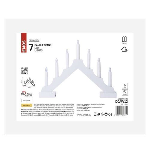 Świecznik adwentowy Drewniany upominek na święta 7 świec LED z timerem EMOS na Arena.pl