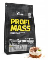 OLIMP PROFI MASS 1 KG TIRAMISU GAINER BIAŁKO MASA BULK