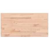 Blat do stołu, 100x50x1,5 cm, prostokątny, lite drewno bukowe