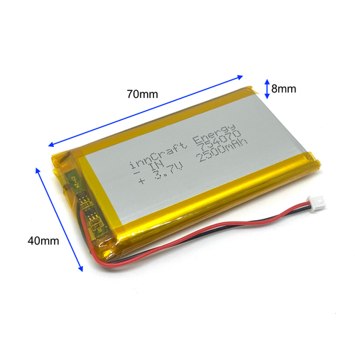 Akumulator Litowo-Polimerowy innCraft 2500mAh 3.7V IN754070 na Arena.pl