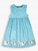 Niebieska sukienka dla dziewczynki JoJo Maman Bébé Duck Egg 5-6Y