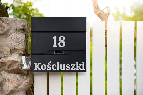 SKRZYNKA POCZTOWA NA LISTY GAZETY Z NAPISEM NUMEREM DOMU SPERSONALIZOWANA na Arena.pl