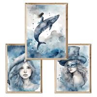 Zestaw trzech plakatów dla dzieci Magic Ocean 5
