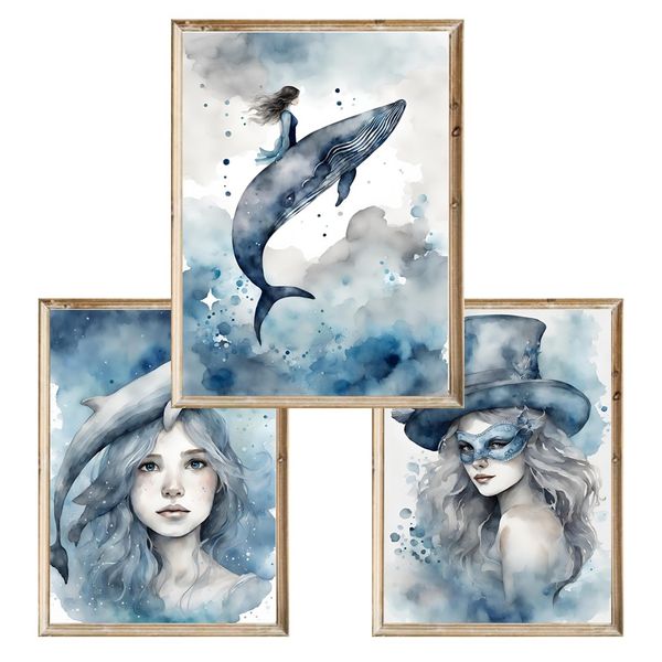 Zestaw trzech plakatów dla dzieci Magic Ocean 5 zdjęcie 1