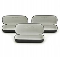 3x Twarde czarne ETUI Futerał na okulary ESTILLO