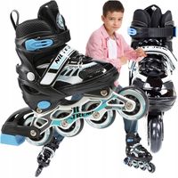 ROLKI REGULOWANE KÓŁKA KAUCZUKOWE ŁYŻWOROLKI REKREACYJNE MŁODZIEŻOWE 39-42